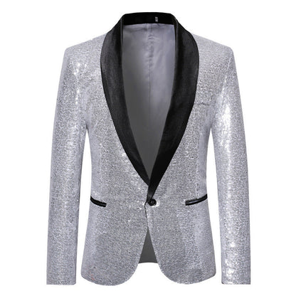 Herren Funktionsjacke Glitzer Pailletten Winterjacke