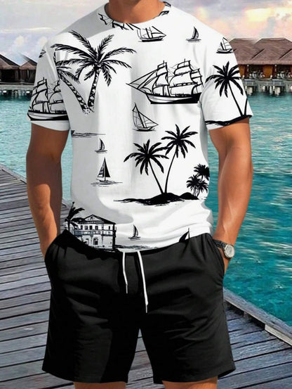 Herren Kurzarm-Shirt Maritim Relaxed Fit Sommer