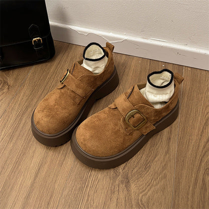Damen Mokassins mit Schnallenverschluss Modern Schuhe