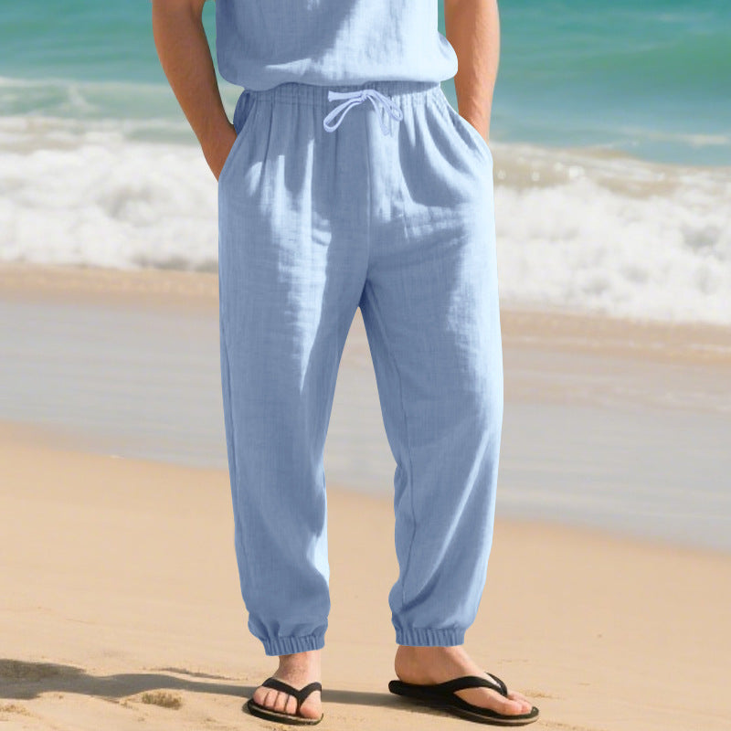 Herren Strandhose Leicht Lockere Sommerhose