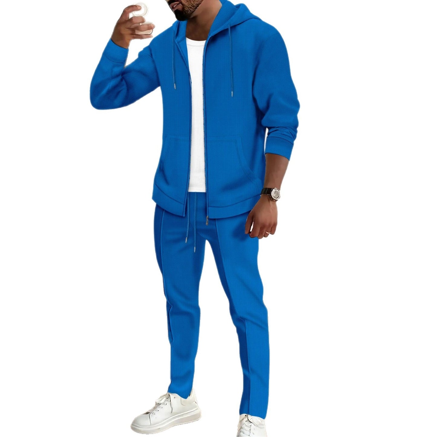 Herren Sportanzug Kapuzenjacke Elegant Slim Fit