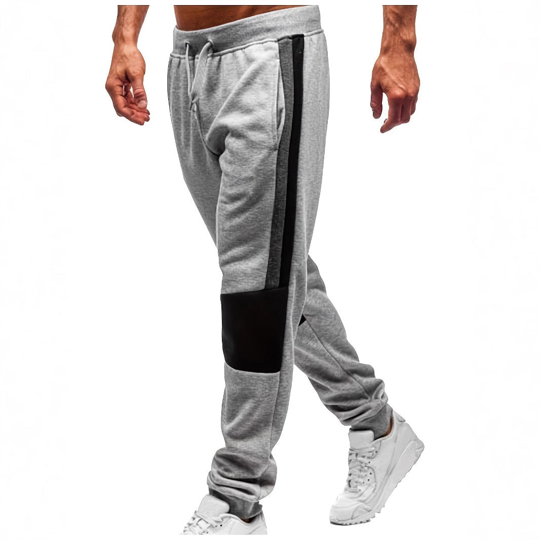 Herren Sport Jogginghose mit Reißverschlusstaschen und Kontraststreifen - BerlinGlamour