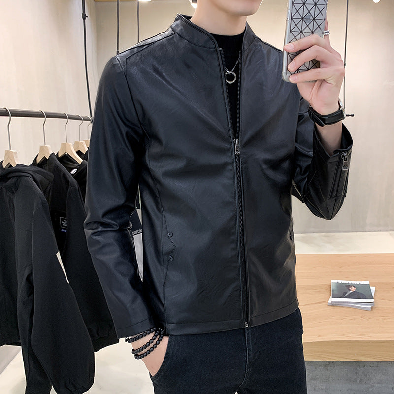 Herren Lederjacke Slim Fit Elegant Modern