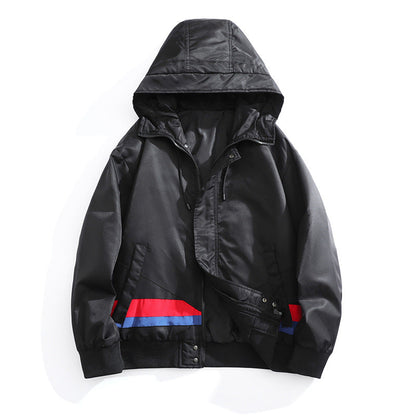 Herren Sportjacke Übergangsjacke Kapuze Fleece Verstellbar - BerlinGlamour