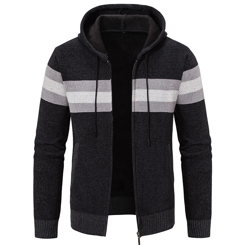 Herren Kapuzenjacke Modisch Strukturiert Elegant