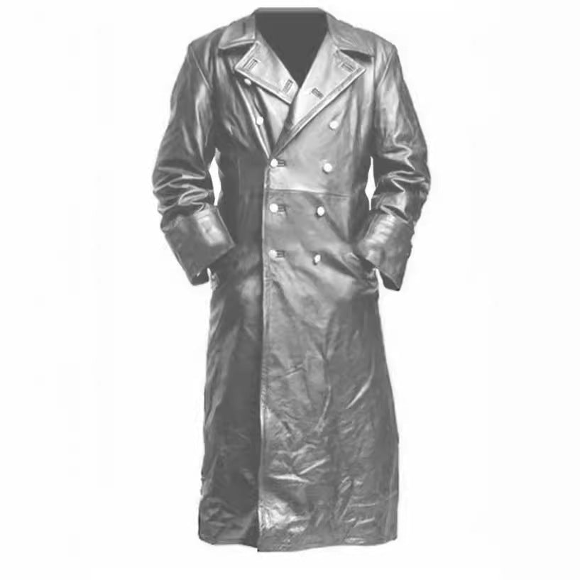 Herren Trenchcoat Klassisch Zeitlos mit Doppelknopf