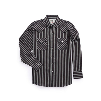 Herren Westernhemd Modern Cowboyshemd Grau