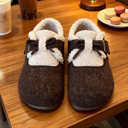 Damen Filzschuhe Warm Bequem mit Riemen
