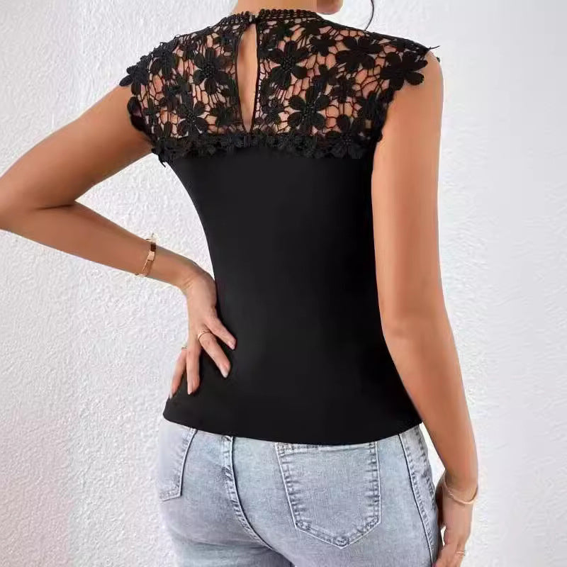 Damen Bodysuit mit Spitze und Glitzer Applikation