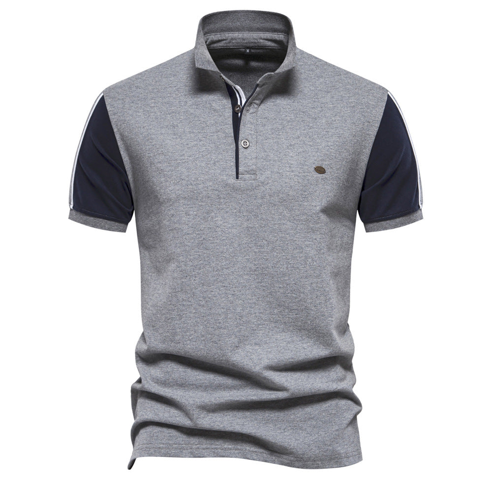 Herren Polohemd Kontrast Ärmel Modern Berlin Style