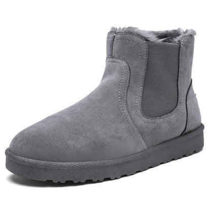 Damen Ankle Boots Wildleder Warm Bequem Winterstiefel