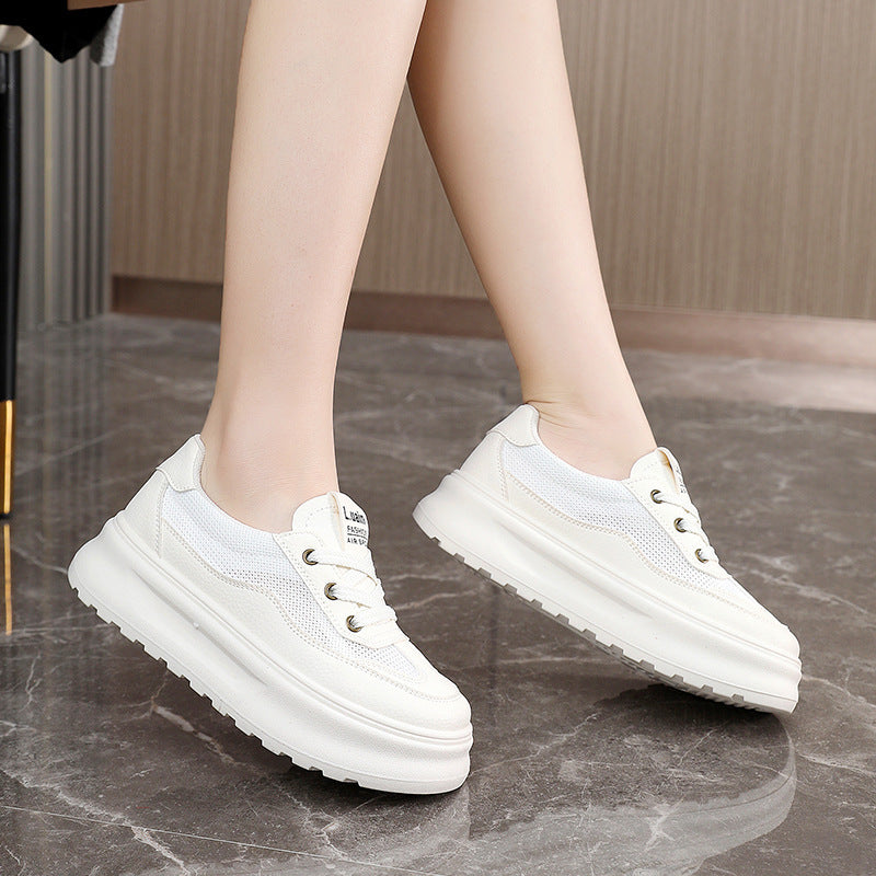Damen Sneaker Laufschuhe Dicksohle Atmungsaktiv