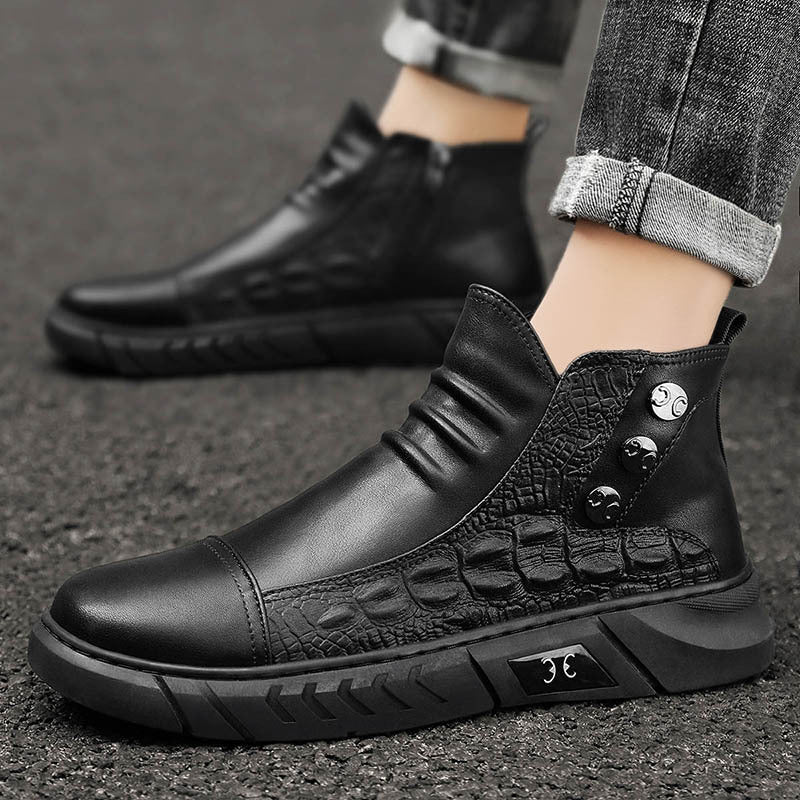 Damen Stiefeletten Modisch Rutschfest Schwarz Winter