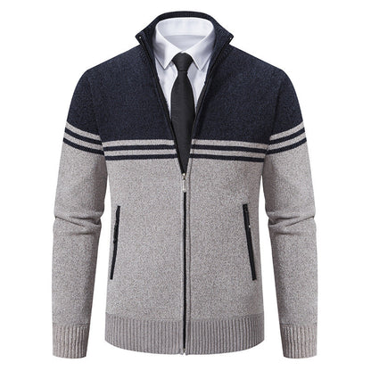 Herren Strickjacke Modisch Sportlich Reißverschluss