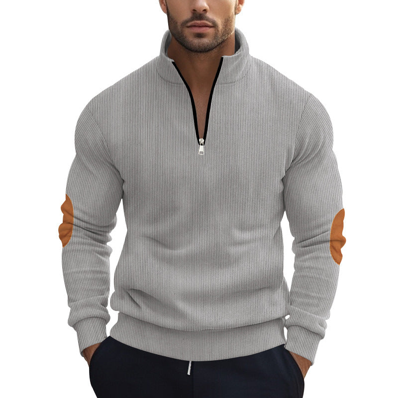 Herren Strickpullover Modern mit Reißverschluss Elegant