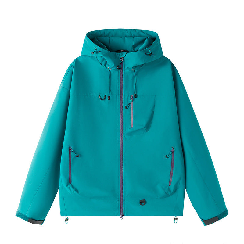 Herren Funktionsjacke Wasserdicht Verstellbare Kapuze