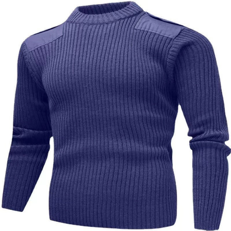 Herren Strickpullover Mit Schulterdetail Modern