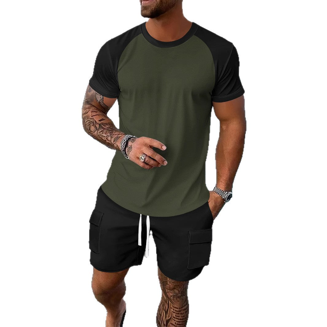 Herren Sport T-Shirt Raglan Ärmel Modern Sportlich