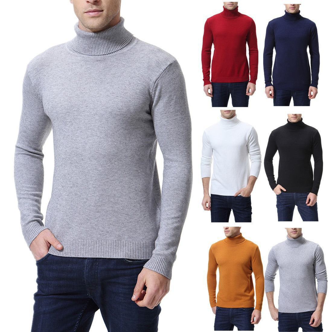 Herren Pullover Rollkragen Feine Baumwolle Eleganter Stil - BerlinGlamour