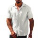 Herren Kurzarmhemd Modern Lässig Knopfdesign