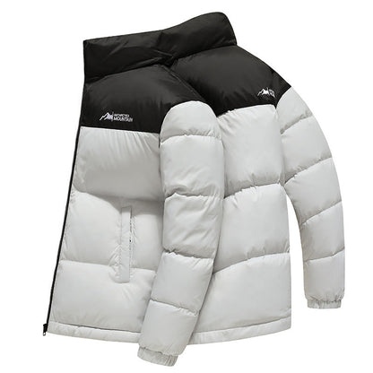 Herren Winterjacke Steppjacke Warm Isoliert Schwarz