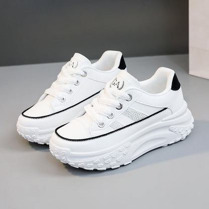 Damen Sneaker Hohe Sohle Reflektierend Sportlich