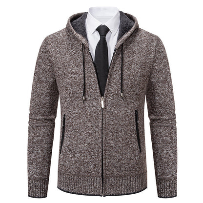 Herren Kapuzenjacke Softshell Fleece Innenausstattung Elegant Schwarz