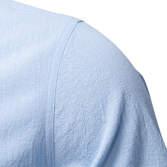 Herren Henley-Shirt Kurzarm Modern mit Knöpfen