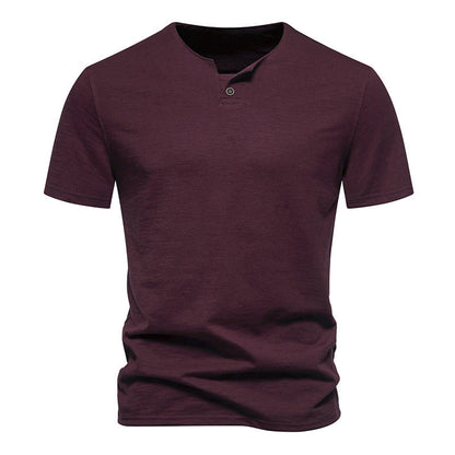 Herren Kurzarm-Shirt Moderner Stehkragen Baumwolle Berlin