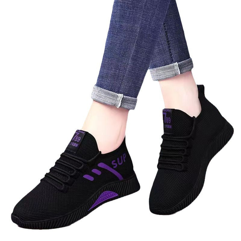 Damen Sneaker Atmungsaktiv Freizeit Schuhe Rutschfest Elastisch