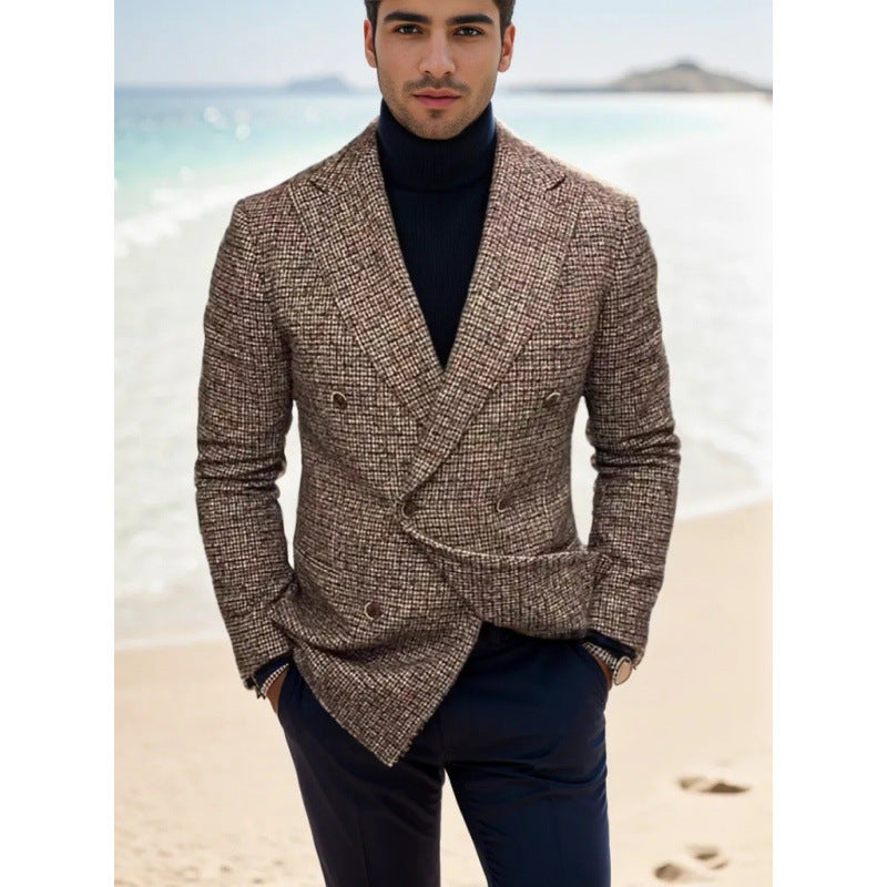 Herren Blazer Doppelreihig Elegant Modern