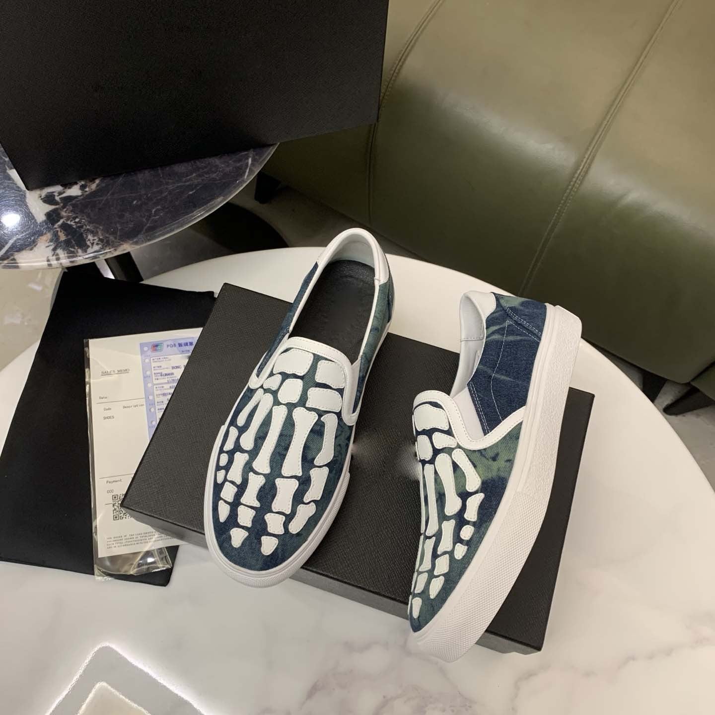 Damen Sneaker Slip-On Weiche Sohle Rutschfest