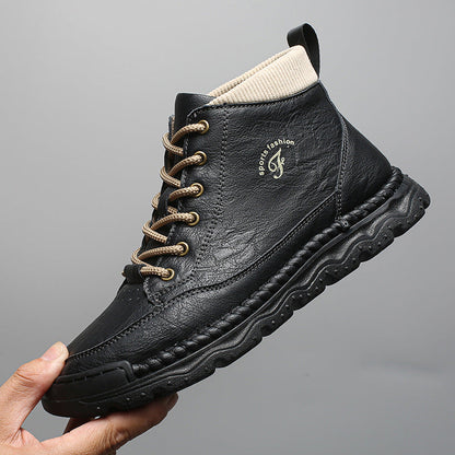 Damen Lederstiefeletten Sportlich Heidi Stil - BerlinGlamour