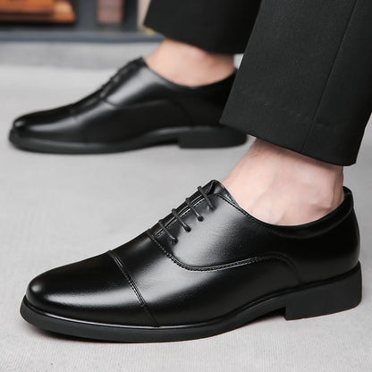 Herren Lederschnürschuhe Klassisch Elegante Sohle