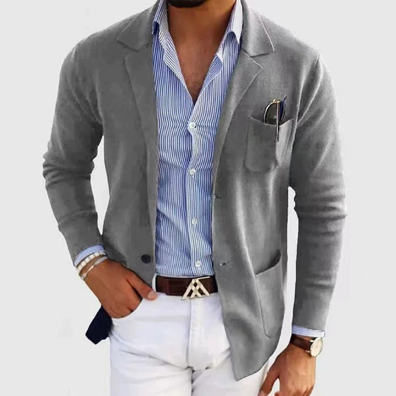 Herren Blazer Modern Slim Fit mit feiner Struktur - BerlinGlamour