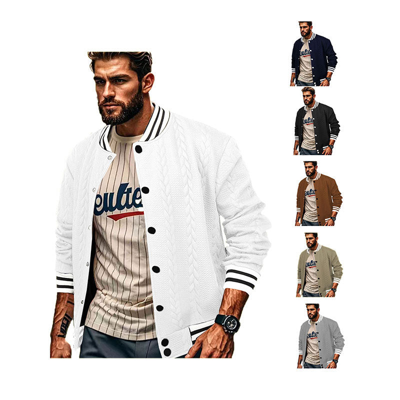 Herren Bomberjacke Sportlich Mit Kontraststreifen Modern