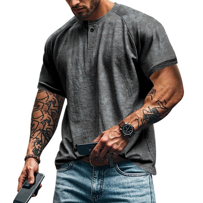 Herren Kurzarm-Shirt Sportlich Struktur Optik