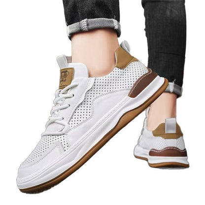 Damen Sport-Sneaker Atmungsaktiv Leder Mesh Laufschuhe