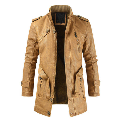 Lederjacke Herren Modisch Asymmetrisch Reißverschluss