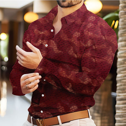 Herren Hemd Modernes Grafikmuster Elegantes Design