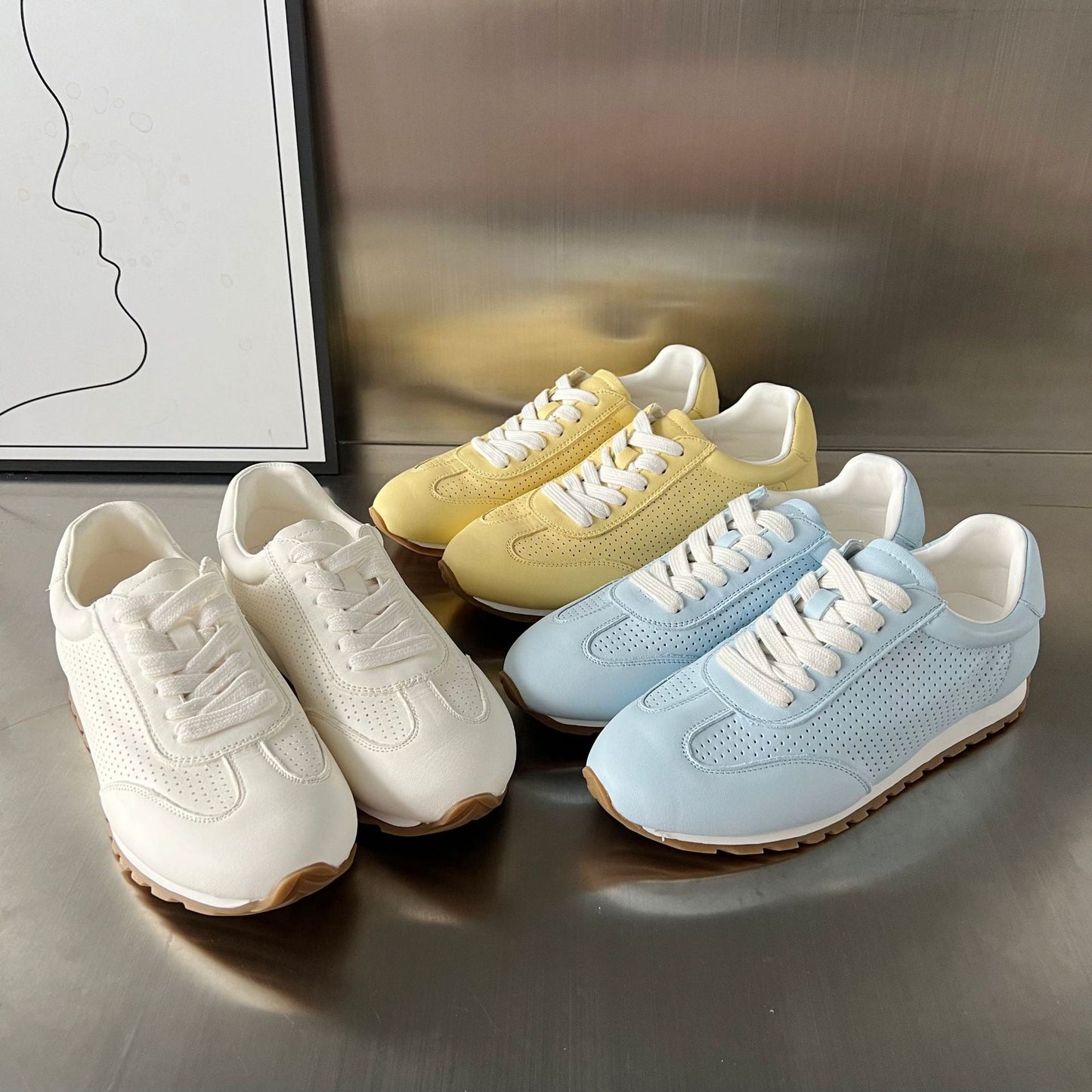 Damen Sneaker Atmungsaktiv Modisch Rutschfest
