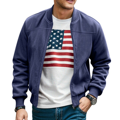 Männer Bomberjacke Modern mit Taschen Weich