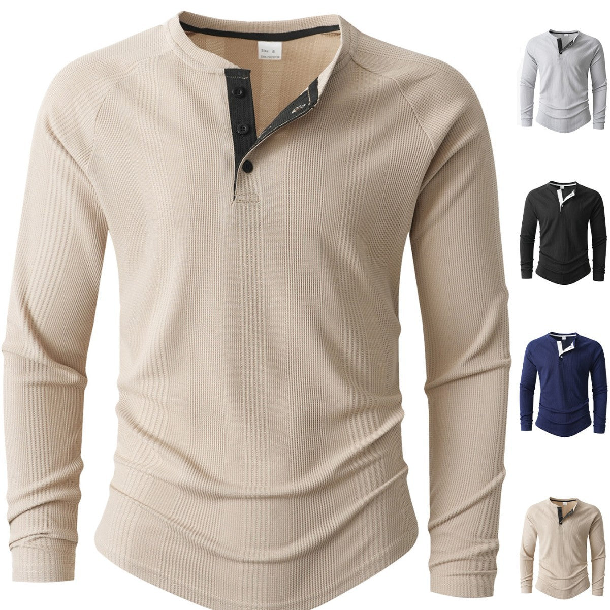 Herren Langarm-Shirt Strukturiert Modern Berlin Chic - BerlinGlamour