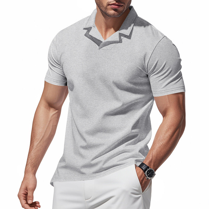 Herren Poloshirt Kurzarm Modern mit Struktur Optik