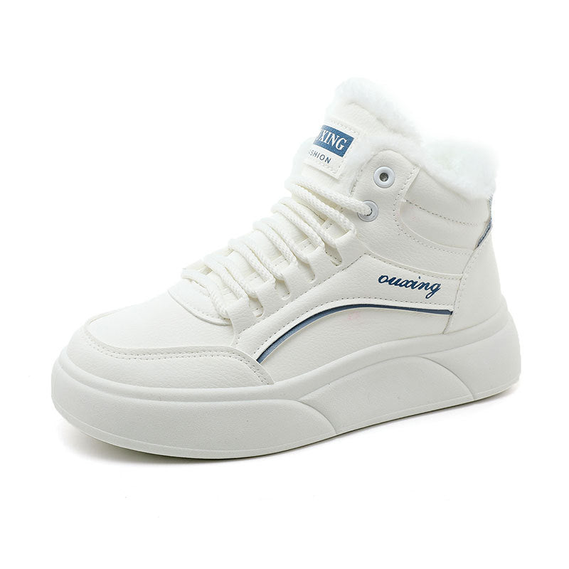 Damen Sneaker Weich Innenfutter Flauschig Sportlich
