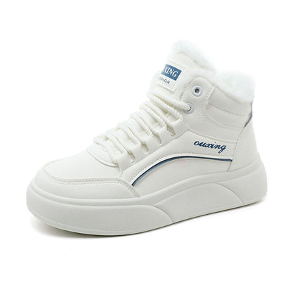 Damen Sneaker Weich Innenfutter Flauschig Sportlich