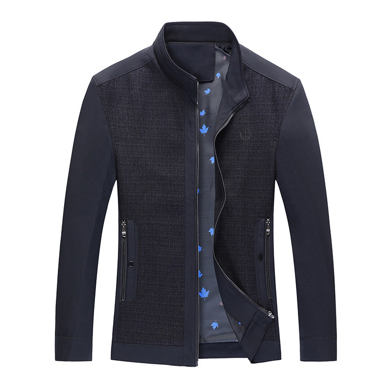 Herren Freizeitjacke Elegant Mit Strukturiertem Design