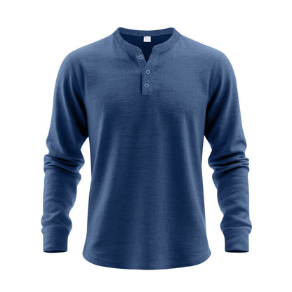 Herren Langarm-Shirt Weich Baumwolle Komfort