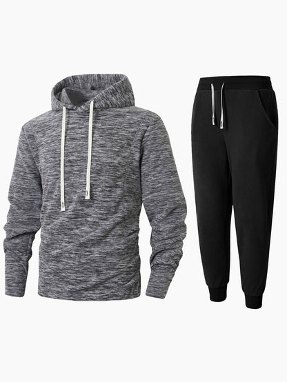Herren Sportanzug Fleece Kapuzenpullover Jogginghose Set