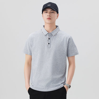 Herren Poloshirt Modern mit Stylishem Kragen Design